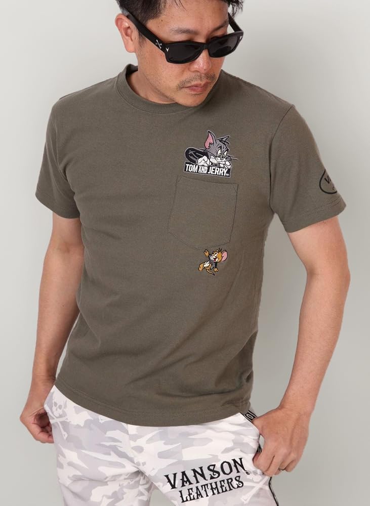 VANSON トム＆ジェリー半袖Tシャツ2枚セット VANSON バンソン × TOM AND JERRY トムとジェリー コラボ 半袖